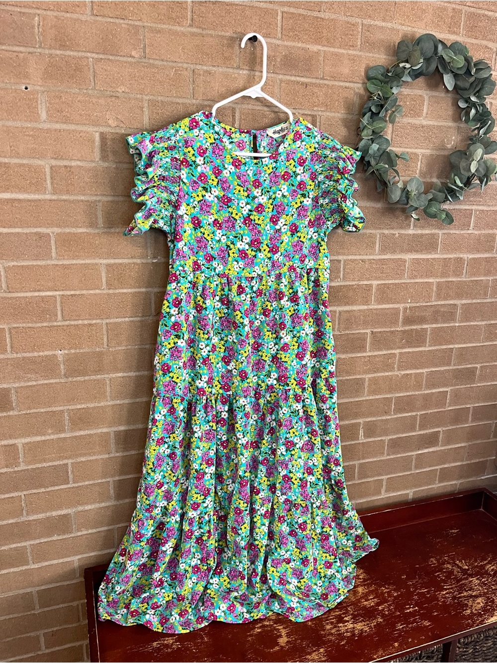 Floral Ruffle Sleeve Dress - Multicolor - Picture 3 of 5